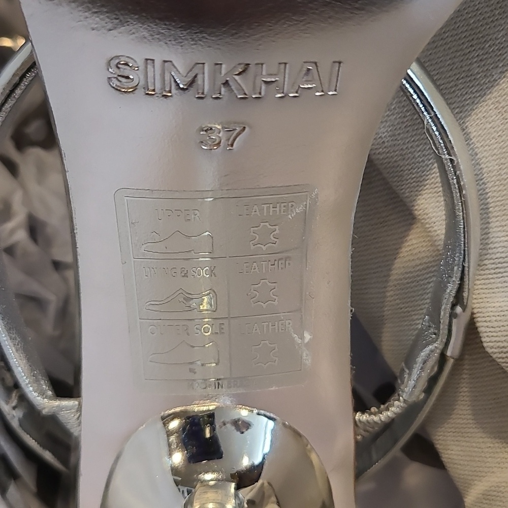 Simkhai Siren metallic leather sandals New 37 - Picture 7 of 7